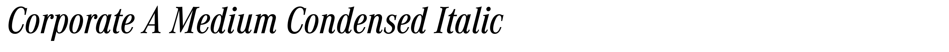 Corporate A Medium Condensed Italic